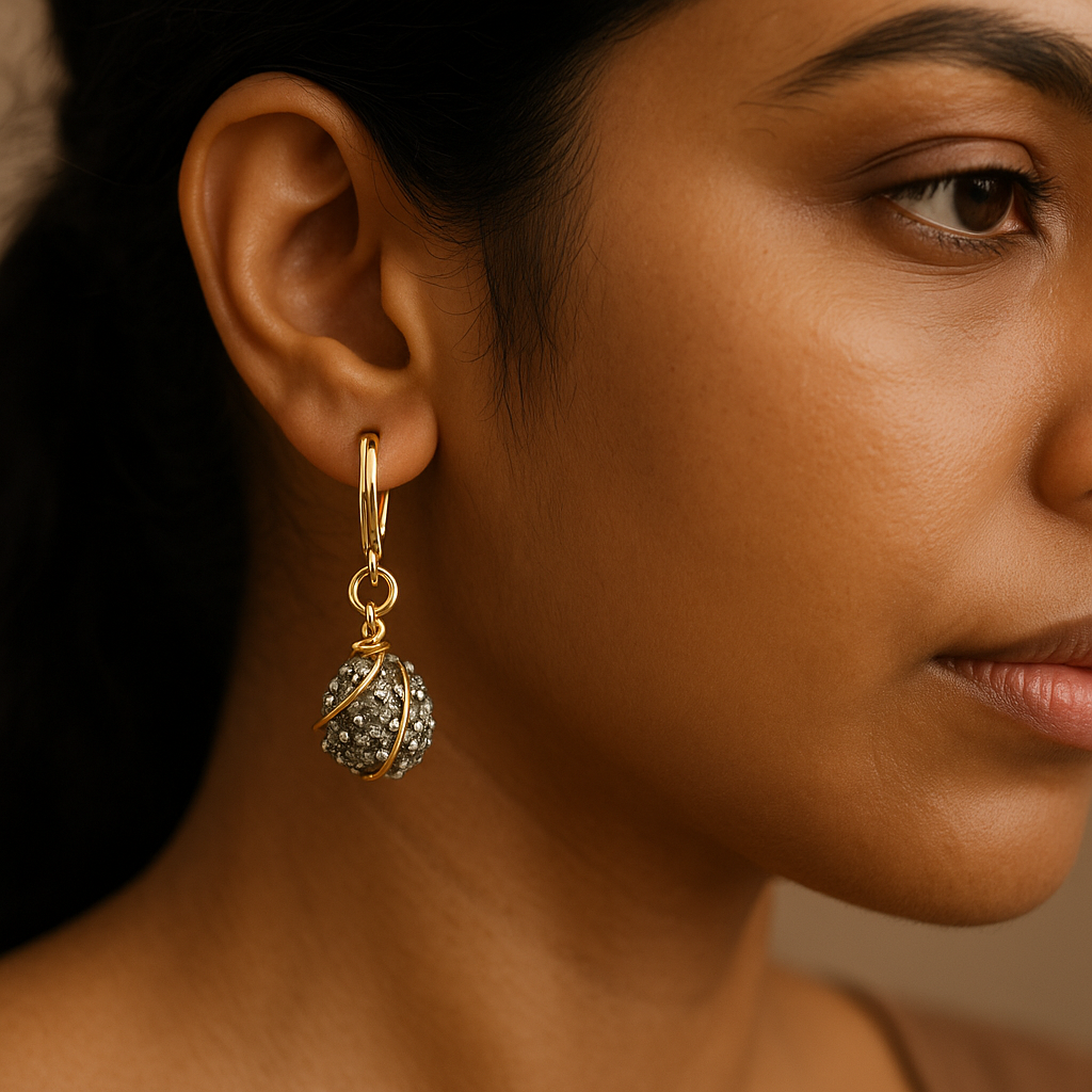 Pyrite Healing Crystal Earrings
