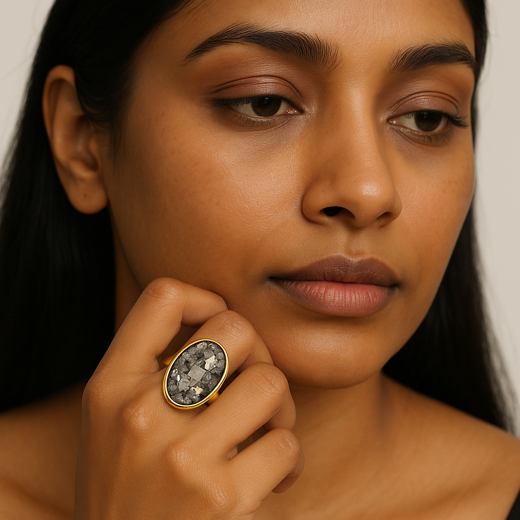 Golden Pyrite Ring