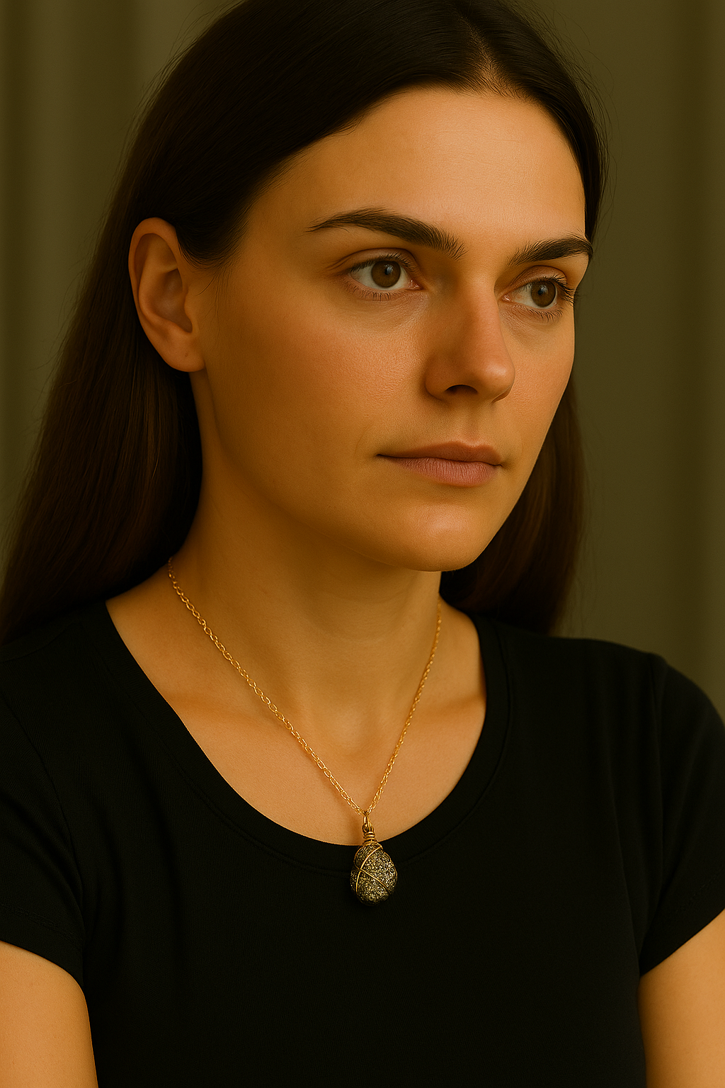 Natural Raw Pyrite Necklace