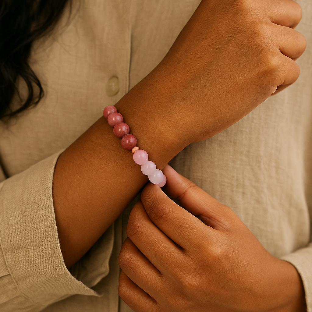 Rose Quartz & Rhodonite Healing Bracelet