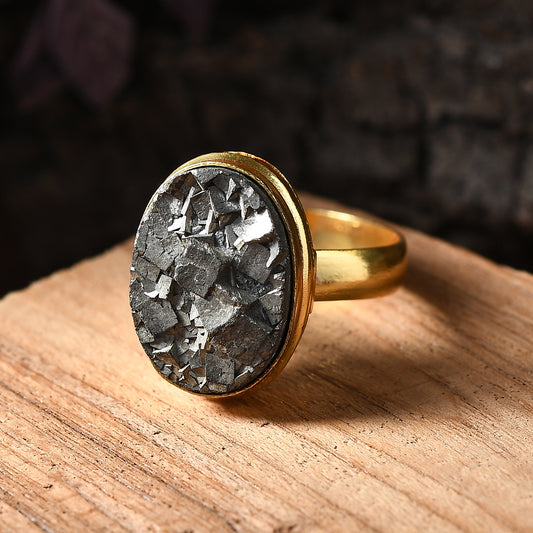 Golden Pyrite Ring