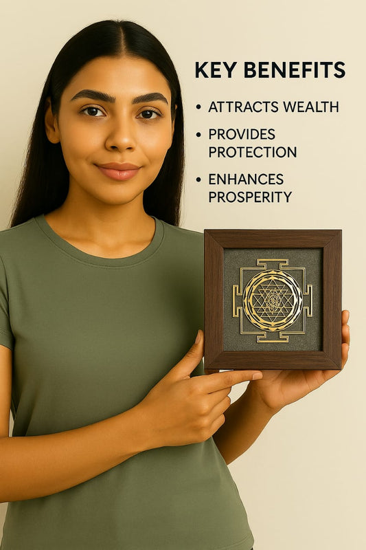 Shree Yantra Pyrite Wall Frame