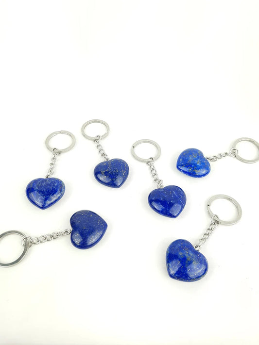 Lapis Lazuli Heart Key Ring
