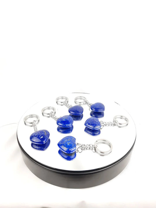 Lapis Lazuli Heart Key Ring