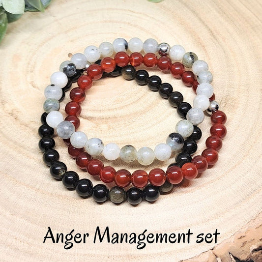 Anger Management & Emotional Healing Bracelet Set